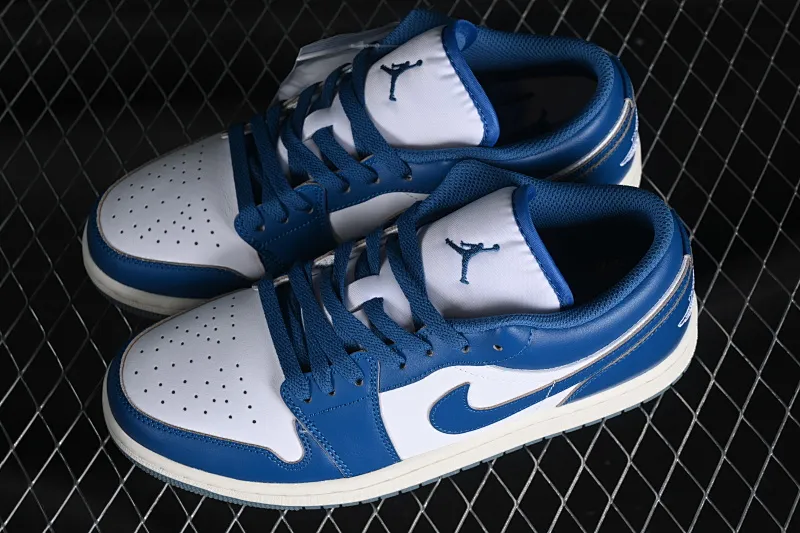 All categories Air Jordan Jordan series basketball shoes Air Jordan 1 Low Air Jordan 1 Low AJ1 Joe 1 retro white and blue low-top cultural and leisure sports sneakers FN5214-141